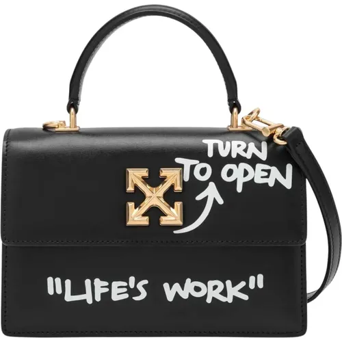 Handbags, female, , Size: ONE SIZE Jitney 1.4 Top Handle Quote Bag - Off White - Modalova