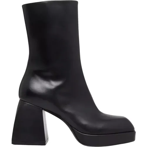 Ankle boots with square heel , female, Sizes: 4 1/2 UK, 6 UK, 5 1/2 UK - Nodaleto - Modalova