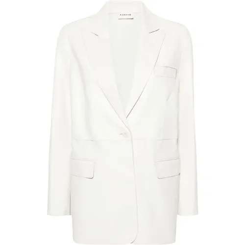 Blazers, female, , Size: M Lambskin Panelled Jacket - P.a.r.o.s.h. - Modalova