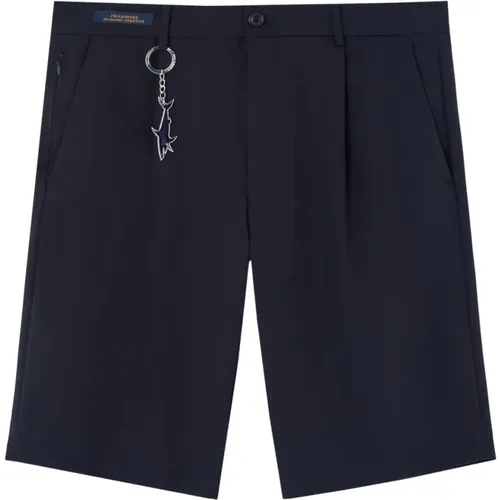 Blaue Bermuda Dynamische Stretch Shorts , Herren, Größe: L - PAUL & SHARK - Modalova