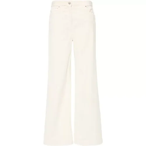 Corduroy Wide Leg Trousers , female, Sizes: W25, W27, W26 - pinko - Modalova