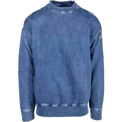 Sweatshirts, male, , Size: L Denim Sweatshirt - Diesel - Modalova