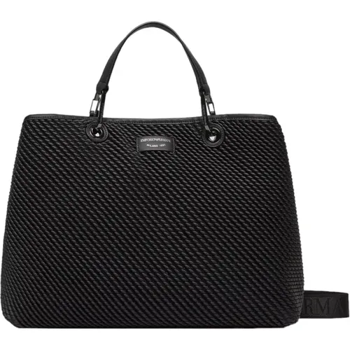 Handbag in Faux Leather Weave , female, Sizes: ONE SIZE - Emporio Armani - Modalova