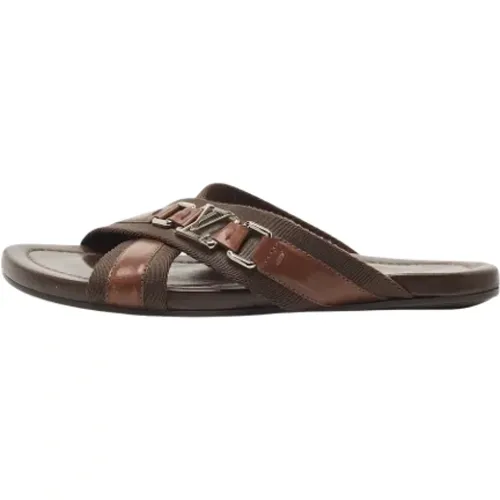 Pre-owned Flats, female, , Size: 12 US Pre-owned Leather sandals - Louis Vuitton Vintage - Modalova