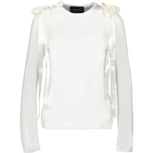 Long Sleeve Tops, female, , Size: XS Bow Tail T-shirt in Synthetic - Simone Rocha - Modalova