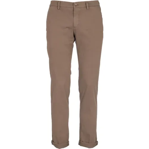 Chinos, male, , Size: L Dove Grey Chino Trousers - Mason's - Modalova