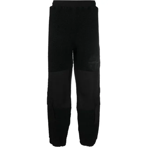 Teddy Joggers with Compass Motif , male, Sizes: L - Stone Island - Modalova