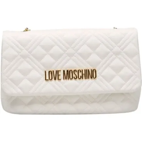 Cross Body Bags, female, , Size: ONE SIZE Crossbody Bags with Flap Closure and Golden Details - Love Moschino - Modalova