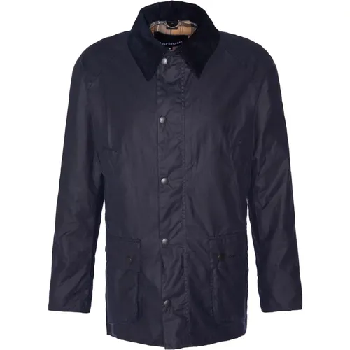 Ashby Blaue Wachsjacke , Herren, Größe: L - Barbour - Modalova