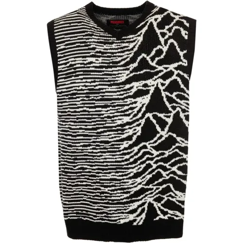 Joy Division Jacquard Sweater Vest , Herren, Größe: L - Pleasures - Modalova