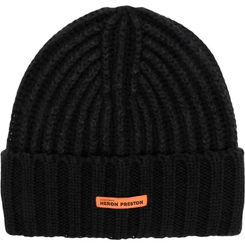 Chunky Ribbed Wool Beanie , unisex, Sizes: ONE SIZE - Heron Preston - Modalova