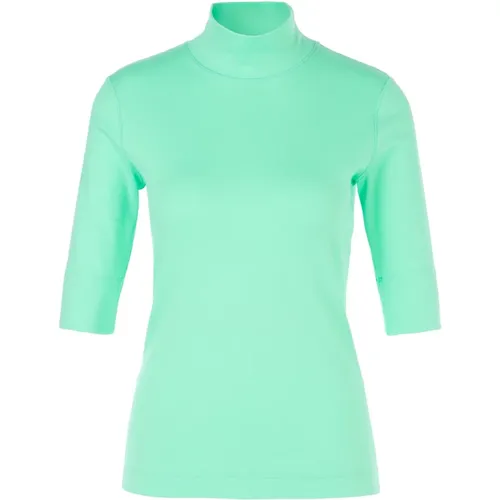 Kurzes Turtle-Neck T-Shirt , Damen, Größe: M - Marc Cain - Modalova