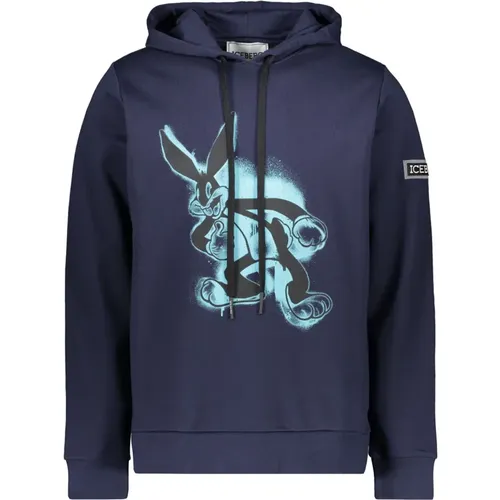 Hoodies, male, , Size: XL Maxi Print Hoodie - Iceberg - Modalova