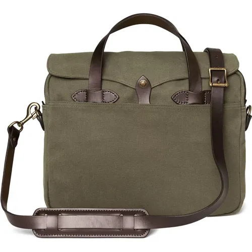 Rugged Twill Leather Briefcase , unisex, Sizes: ONE SIZE - Filson - Modalova