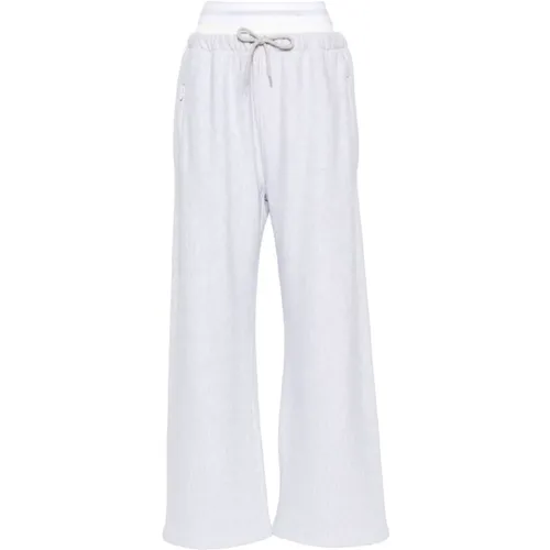 Grey Trousers with 3.5cm Heel , female, Sizes: S - alexander wang - Modalova