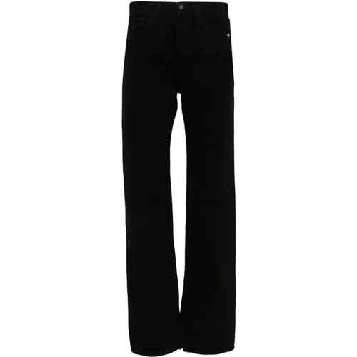 Schwarze Jeans mit geradem Bein , Damen, Größe: W27 - Amish - Modalova