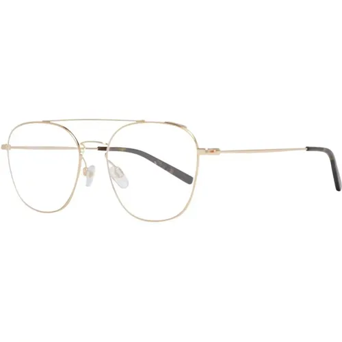 Glasses, male, , Size: ONE SIZE Gold Aviator Eyeglasses Metal Frame - Bally - Modalova