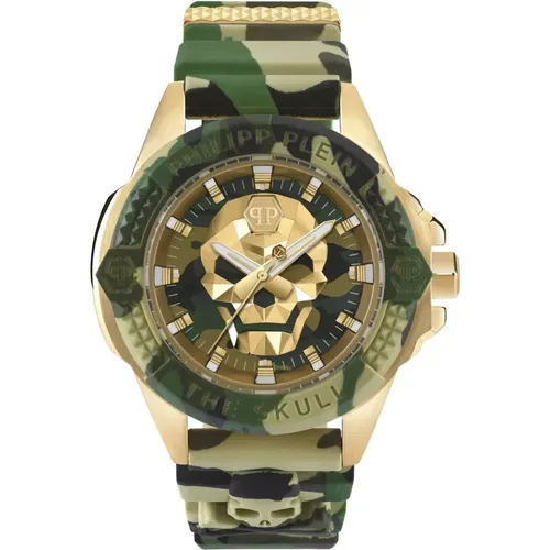 Watches, male, , Size: ONE SIZE Men's Watch The $kull Titan Camouflage - Philipp Plein - Modalova