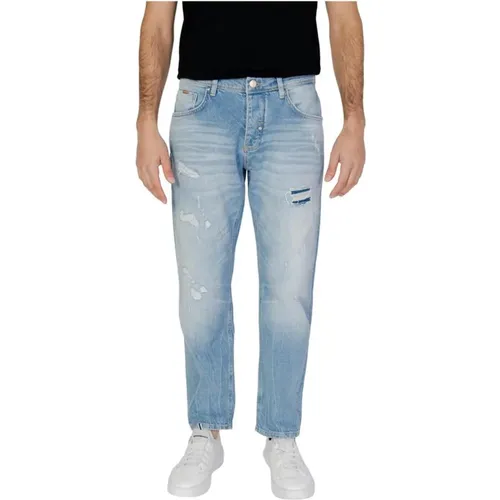 Straight Jeans, male, , Size: W33 Slim Fit Cotton Jeans with Elastane - Antony Morato - Modalova