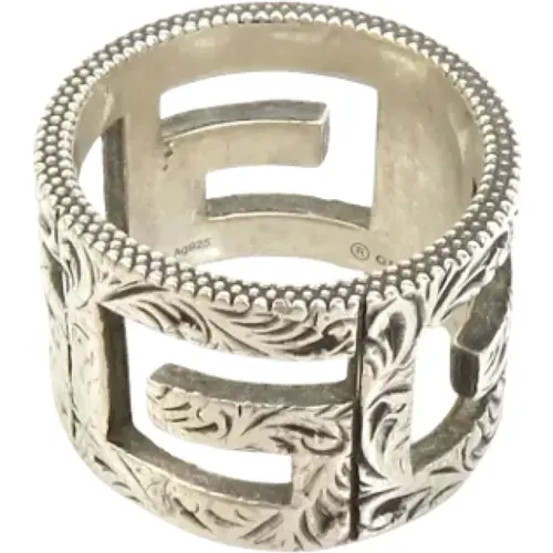 Pre-owned Jewellery, female, , Size: ONE SIZE Pre-owned Silver rings - Gucci Vintage - Modalova