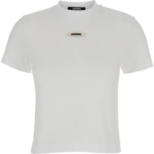 Logo Patch Crewneck T-shirt , female, Sizes: M, L, XS, XL, S - Jacquemus - Modalova