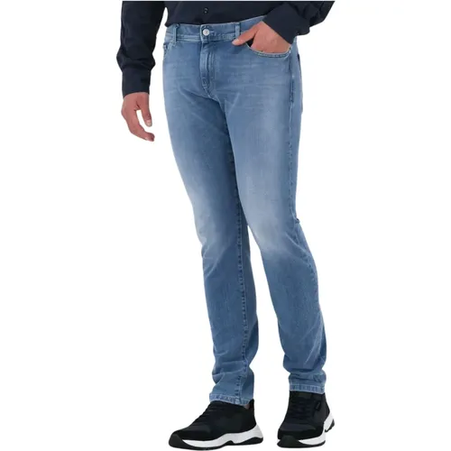 Slim Fit Herren Jeans Hellblau , Herren, Größe: W40 L34 - Alberto - Modalova