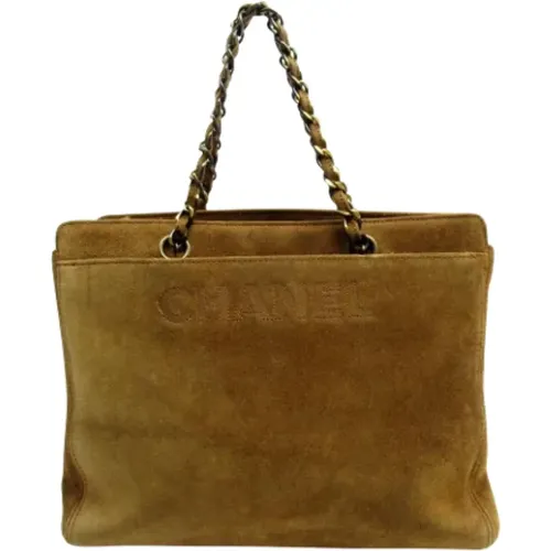 Pre-owned Tote Bags, female, , Size: ONE SIZE Pre-owned Suede chanel-bags - Chanel Vintage - Modalova