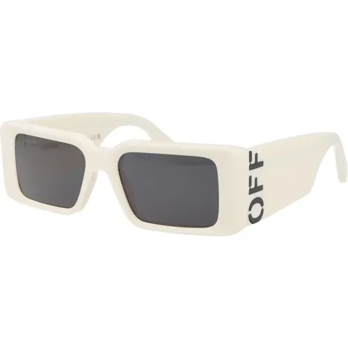 Off , Sunglasses, unisex, , Size: 54 MM Milano Sunglasses for Stylish Sun Protection - Off White - Modalova