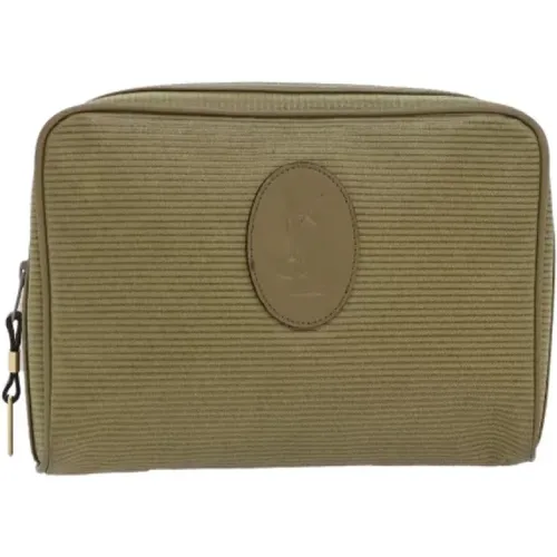 Pre-owned Clutches, female, , Size: ONE SIZE Pre-owned Canvas pouches - Salvatore Ferragamo Pre-owned - Modalova