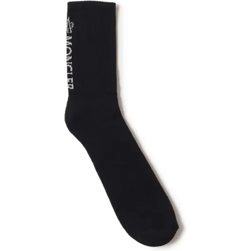 Socks with Jacquard Logo , male, Sizes: L - Moncler - Modalova