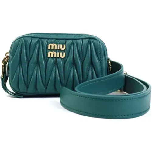 Pre-owned Cross Body Bags, female, , Size: ONE SIZE Pre-owned Leather crossbody-bags - Miu Miu Pre-owned - Modalova