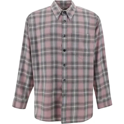 Casual Overshirt with Tartan Motif , male, Sizes: L, XL - Ami Paris - Modalova