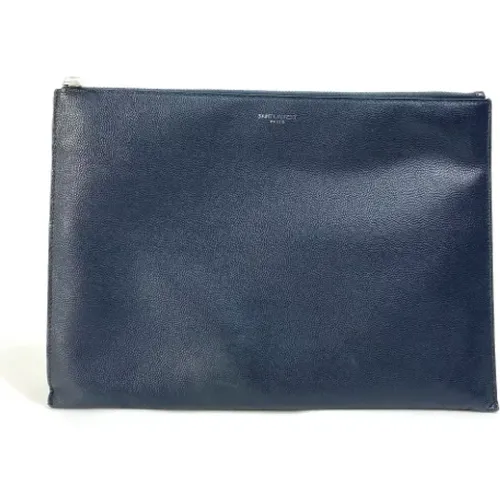 Pre-owned Leather clutches , female, Sizes: ONE SIZE - Yves Saint Laurent Vintage - Modalova