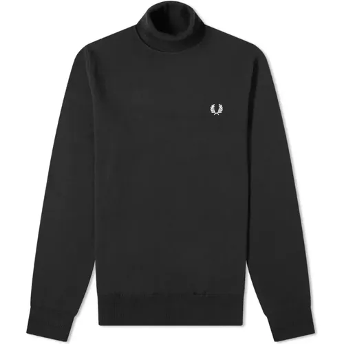 Sweatshirts, male, , Size: S Cozy Roll Neck Knit in - Fred Perry - Modalova