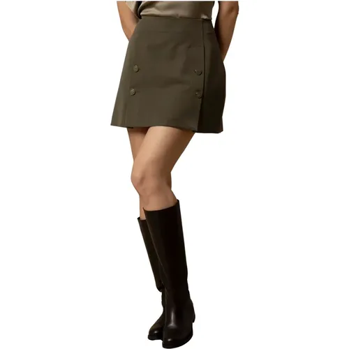 Short Skirts, female, , Size: L Chic Double Breasted Short Skirt - Kocca - Modalova