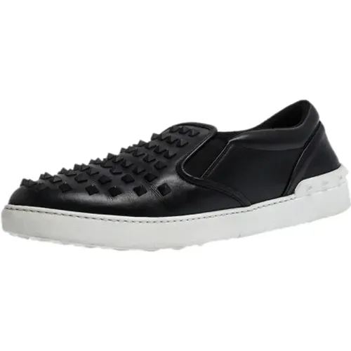 Pre-owned Flats, female, , Size: 15 US Pre-owned Leather sneakers - Valentino Vintage - Modalova