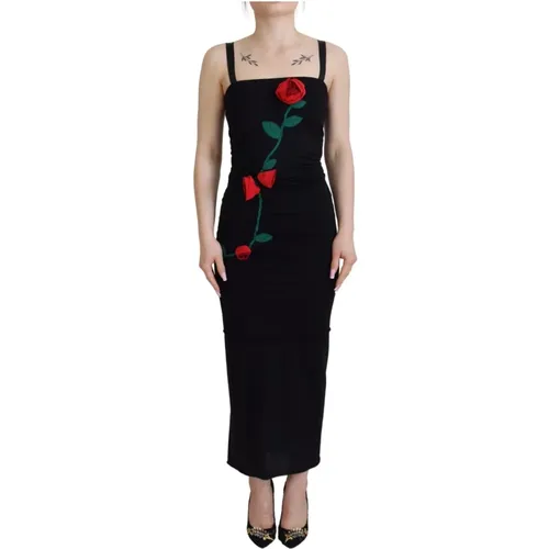 Elegantes besticktes Bodycon-Kleid - Dolce & Gabbana - Modalova