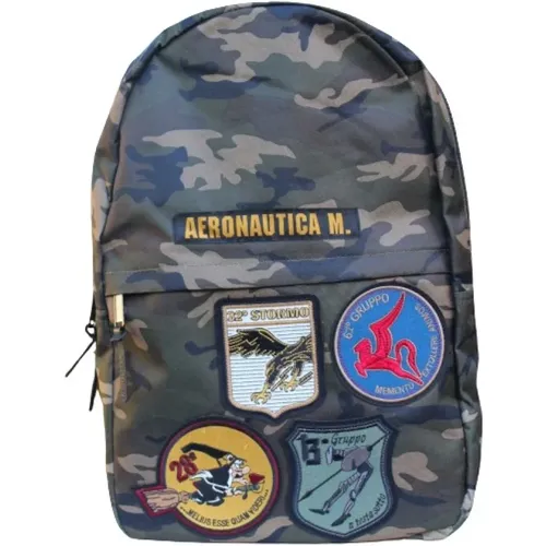 Backpacks, unisex, , Size: ONE SIZE Camouflage Backpack - aeronautica militare - Modalova