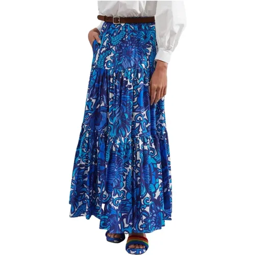 Big Skirt,Bedruckter Stufenrock - La DoubleJ - Modalova