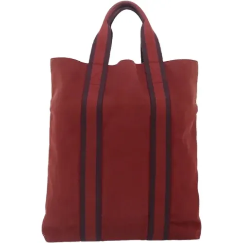 Pre-owned Tote Bags, female, , Size: ONE SIZE Pre-owned Canvas handbags - Hermès Vintage - Modalova