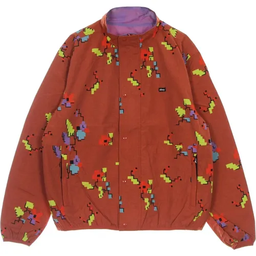 Light Jackets, male, , Size: M Reversible Lightweight Jacket Ginger Biscuit - Obey - Modalova