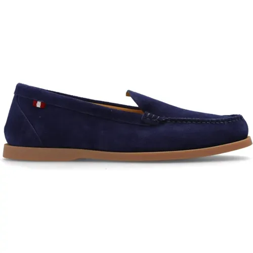 Loafers, male, , Size: 10 US Suede moccasins - Bally - Modalova