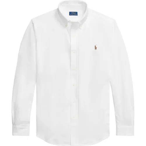 Weißes Casual Button-Down Hemd , Herren, Größe: L - Ralph Lauren - Modalova