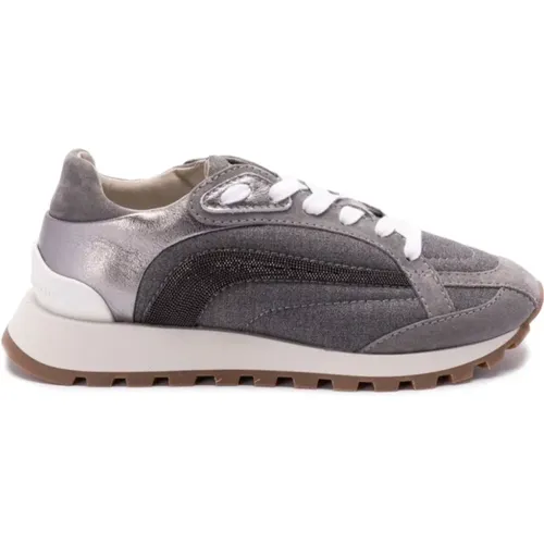 Grey Sneakers for Women Aw24 , female, Sizes: 6 1/2 UK, 6 UK, 5 UK, 7 UK, 5 1/2 UK - BRUNELLO CUCINELLI - Modalova