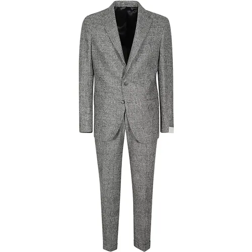 Single Breasted Suits, male, , Size: M Wool Baby Alpaca Single-Breasted Suit - Eleventy - Modalova