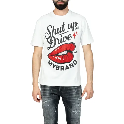 Weiße Drive Tee , Herren, Größe: S - My Brand - Modalova