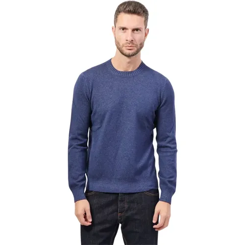 Blauer Alpaka Kaschmir Pullover , Herren, Größe: 2XL - Gran Sasso - Modalova