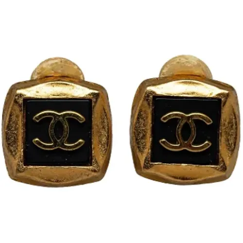 Pre-owned Jewellery, female, , Size: ONE SIZE Pre-owned Gold earrings - Chanel Vintage - Modalova