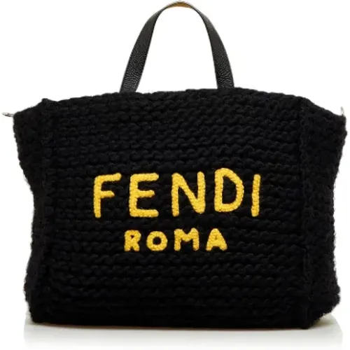 Pre-owned Tote Bags, female, , Size: ONE SIZE Pre-owned Wool handbags - Fendi Vintage - Modalova