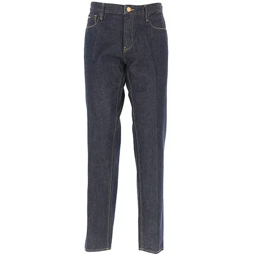 High Waist Straight Leg Jeans , male, Sizes: W28 - Emporio Armani - Modalova